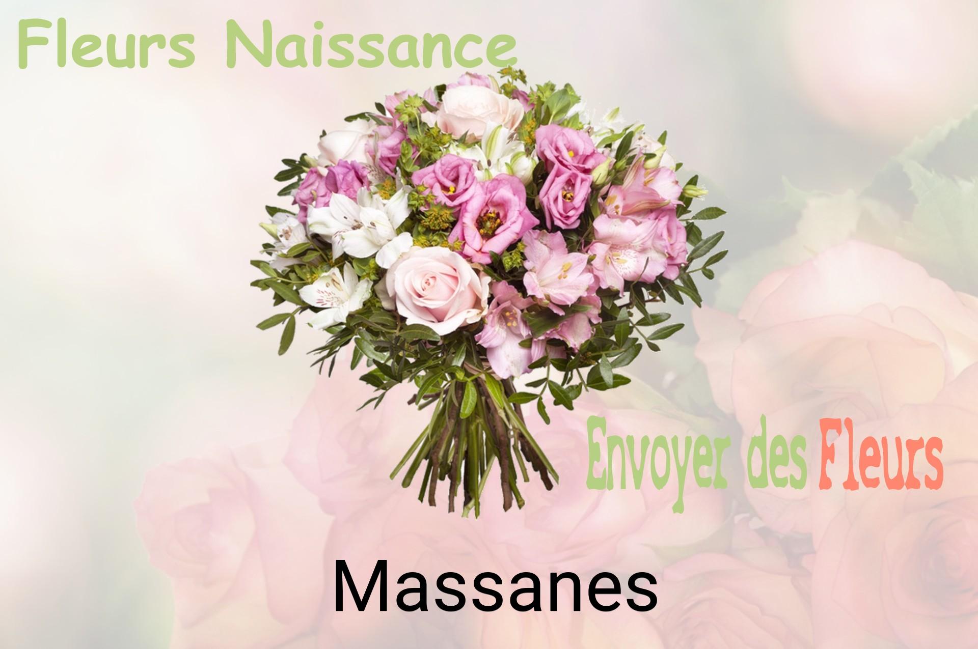 Bouquet de fleurs de naissance livré à Massanes